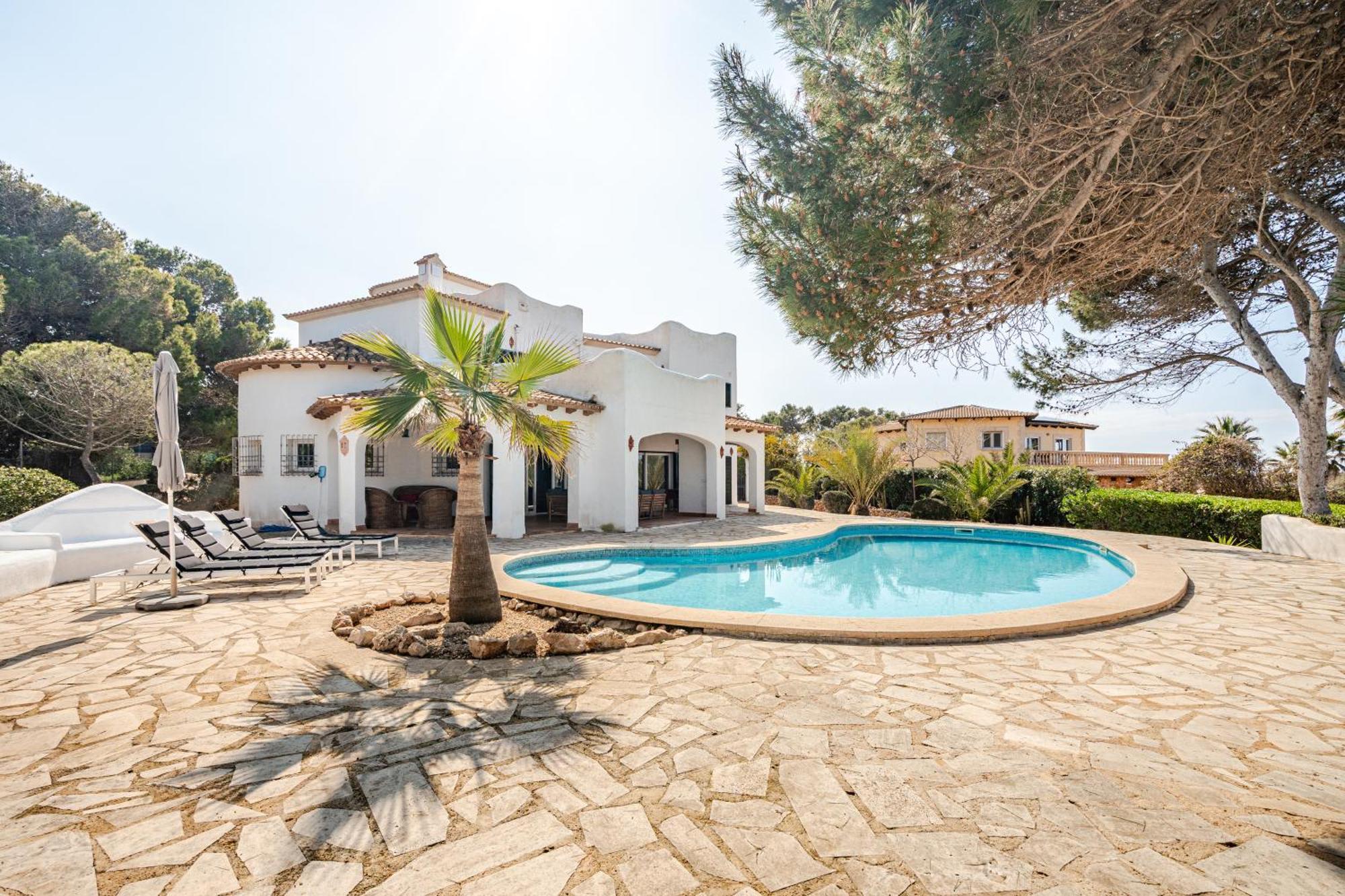 Gigantische Villa Mit Meerblick, Panoramablick & Pool-Oase Cala Pi  Ngoại thất bức ảnh