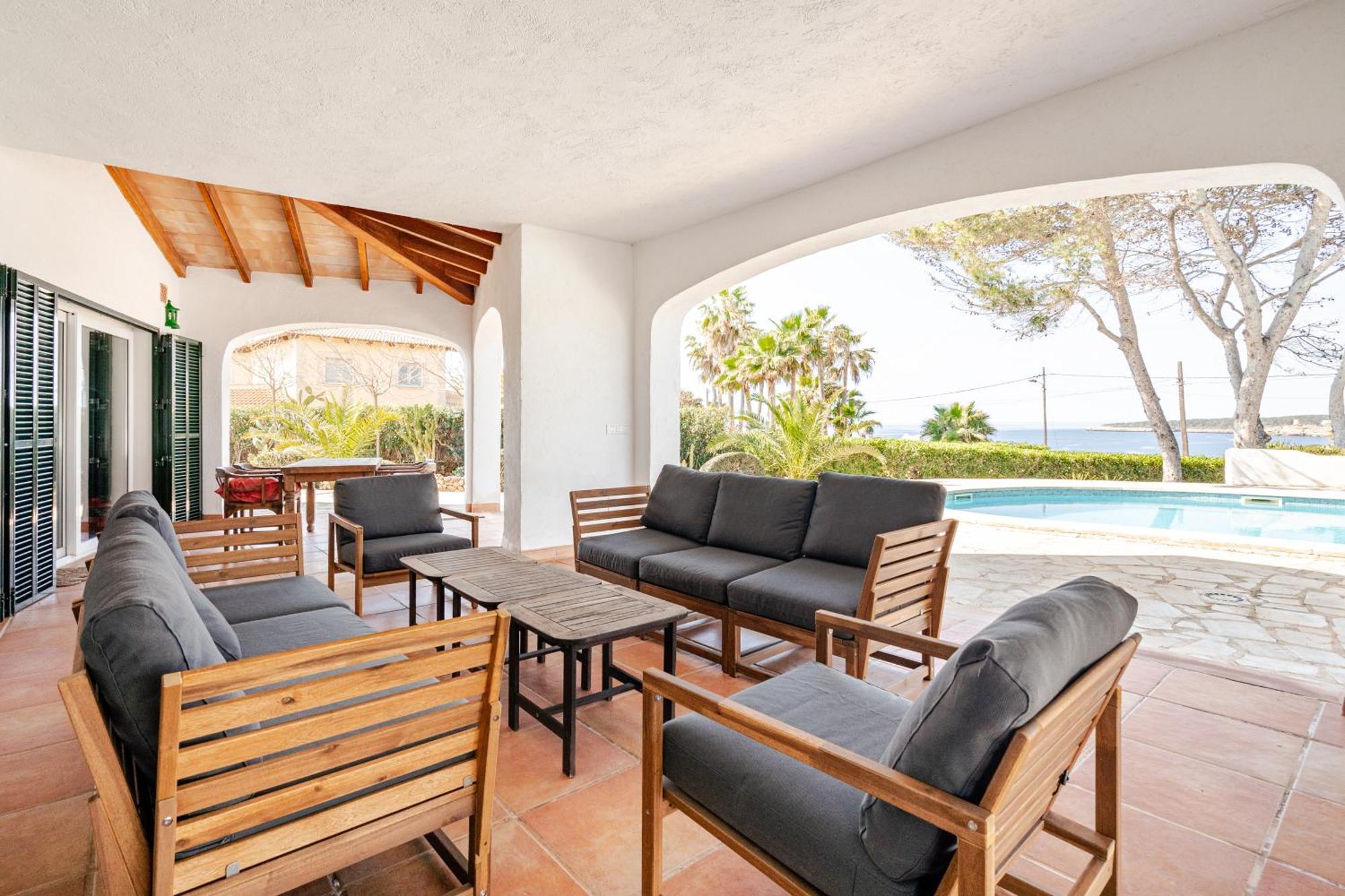 Gigantische Villa Mit Meerblick, Panoramablick & Pool-Oase Cala Pi  Ngoại thất bức ảnh